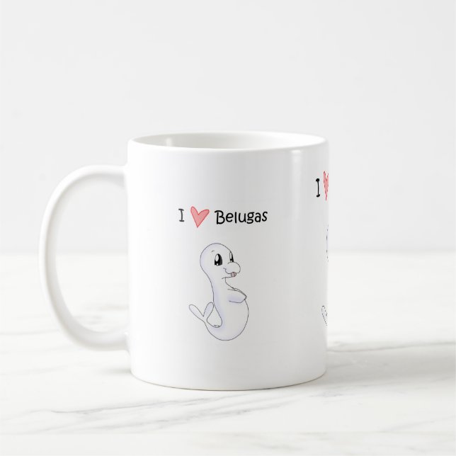 I Love Belugas Mug (Left)