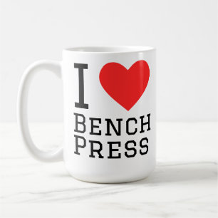 I love bench press coffee mug