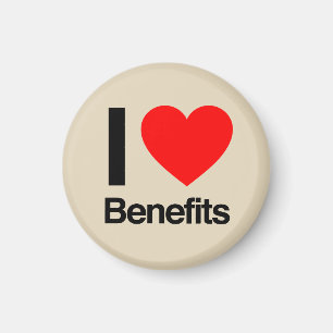 i love benefits magnet