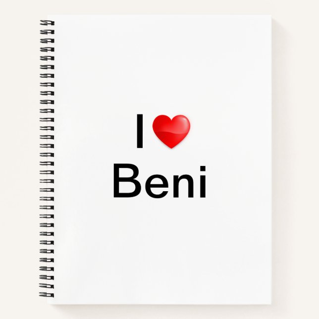 I love Beni Notebook (Front)