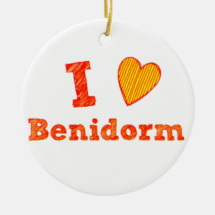 I Love Benidorm Ceramic Ornament