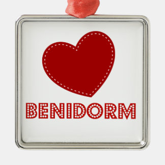 I Love Benidorm Metal Ornament