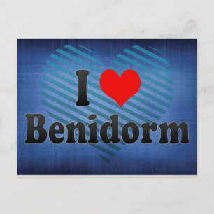 I Love Benidorm, Spain Postcard