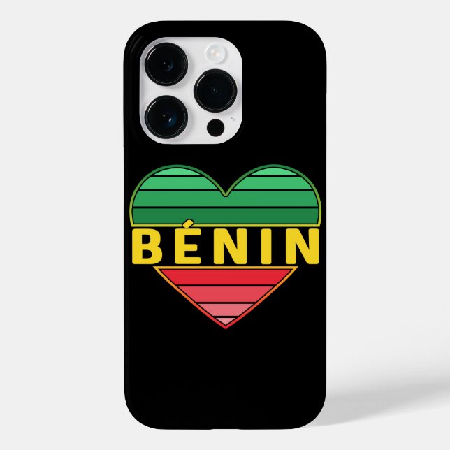 I Love Benin, Beninese Heart Case-Mate iPhone Case (Back)