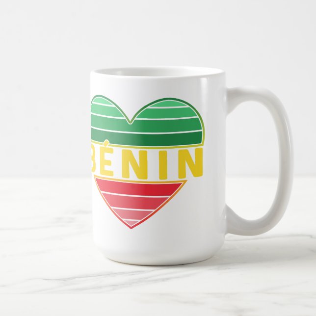 I Love Benin, Beninese Heart  Coffee Mug (Right)