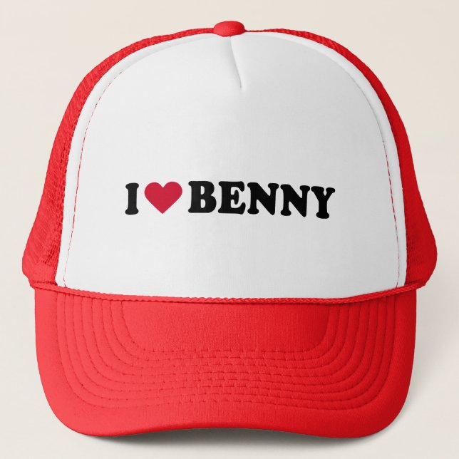 I LOVE BENNY TRUCKER HAT (Front)