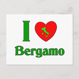 I Love Bergamo Italy Postcard