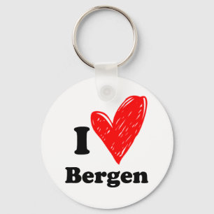I Love Bergen Key Ring