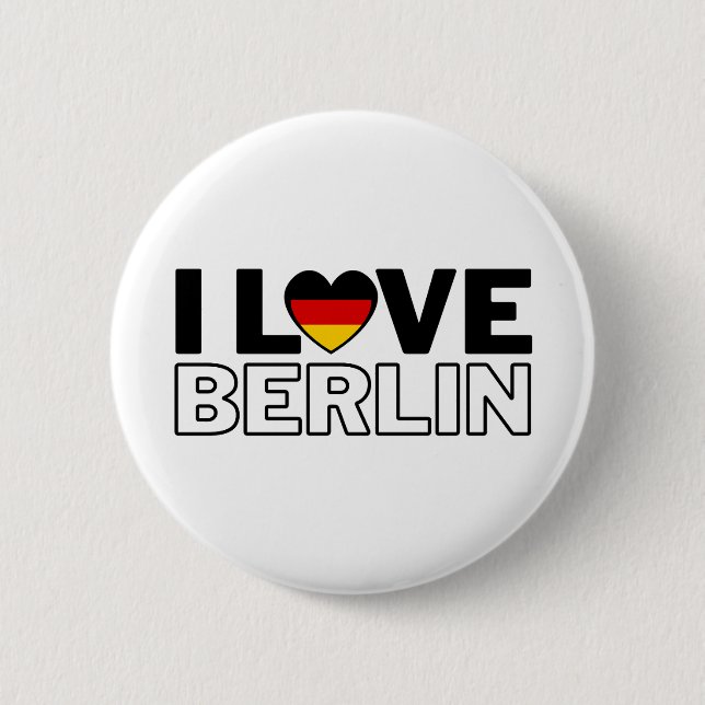 I LOVE BERLIN - For real Berliners! 6 Cm Round Badge (Front)