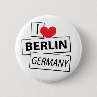 I Love Berlin Germany 6 Cm Round Badge