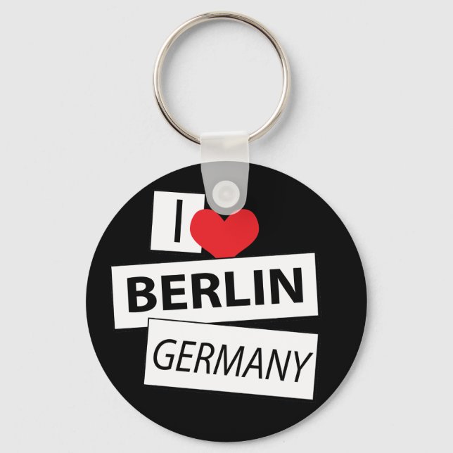 I Love Berlin Germany Key Ring (Front)