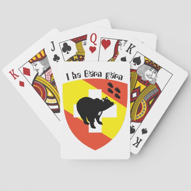 I love Bern playing cards (Back)