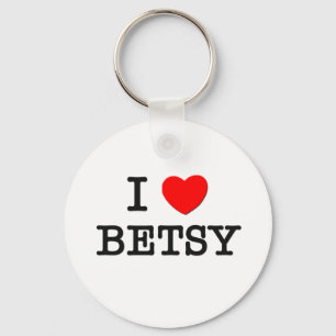 I Love Betsy Key Ring