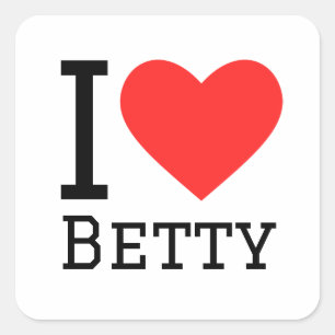 I love Betty  Square Sticker