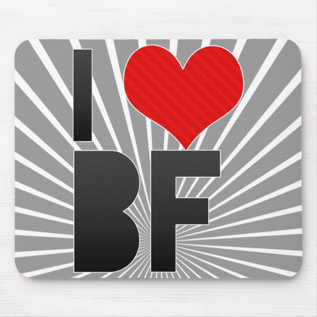 I Love BF Mouse Pad (Front)