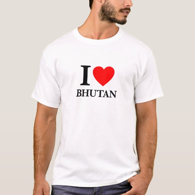 I Love Bhutan T-Shirt (Front)