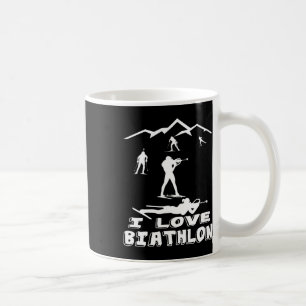 I Love Biathlon Winter Sports Ski Sport Biathlete Coffee Mug