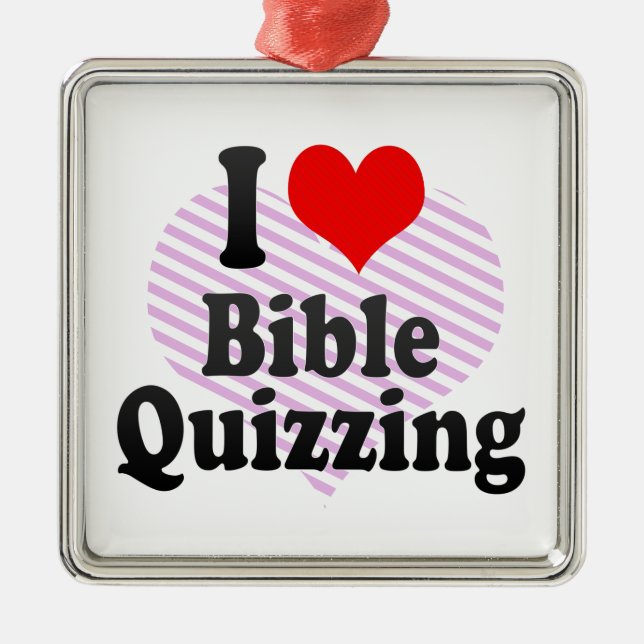 I love Bible Quizzing Metal Tree Decoration (Front)
