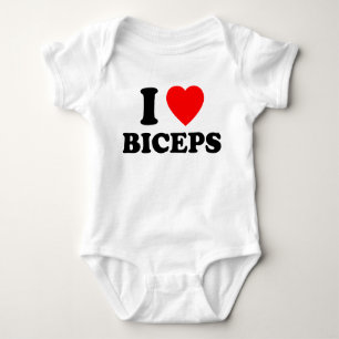 I Love Biceps Funny Girls Night Social Gym Gift Baby Bodysuit