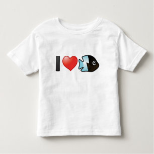 I Love Bicolor Damselfish Toddler T-Shirt