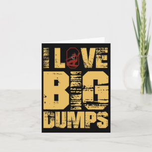 I Love Bid Dumps Snowboarding Card