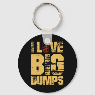 I Love Bid Dumps Snowboarding Key Ring