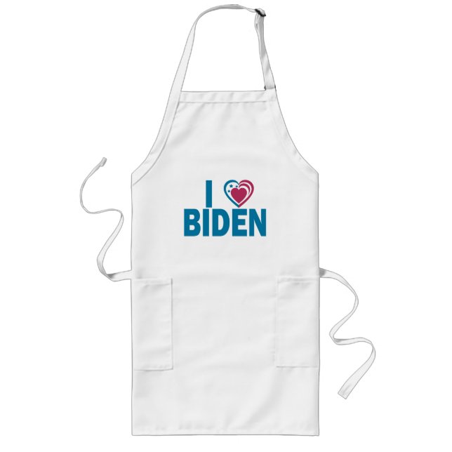 I Love Biden Long Apron (Front)
