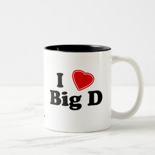 I Love Big D Two-Tone Coffee Mug