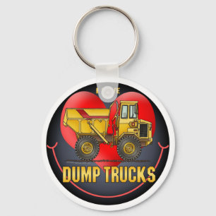 I Love Big Dump Trucks Key Chain