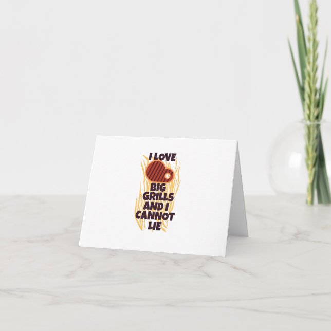I love big grills and I cannot lie Thank You Card (Front)