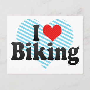 I Love Biking Postcard