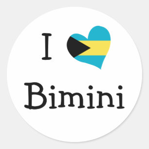 I Love Bimini Classic Round Sticker