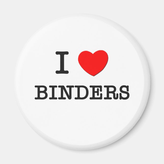 I Love Binders Magnet (Front)
