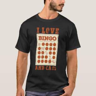 I Love Bingo and Cats Cute Animal Bingo 3 T-Shirt