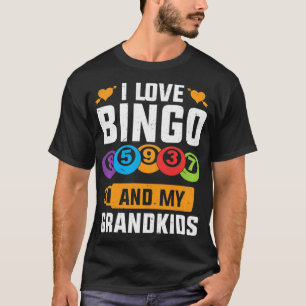 I Love Bingo And My Grandkids  Funny Bingo Pullove T-Shirt