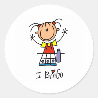 I Love Bingo Classic Round Sticker