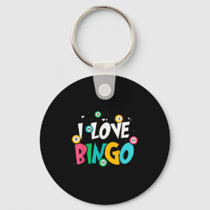 I Love Bingo Game Lover Player Humour  Key Ring