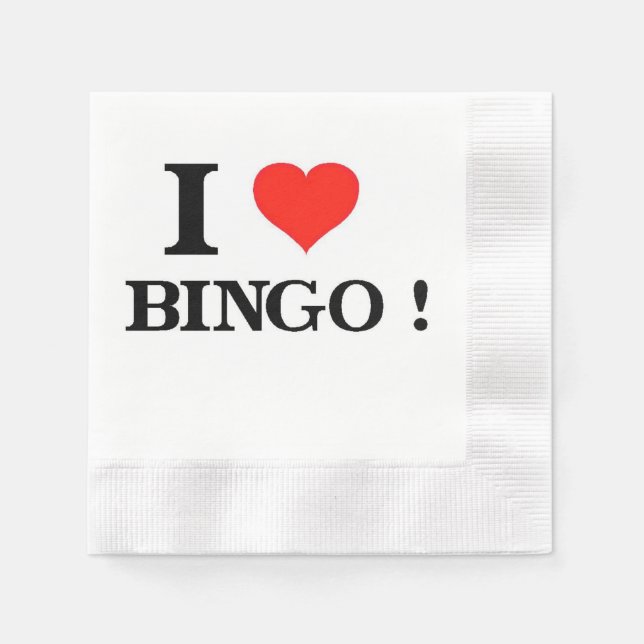 I Love Bingo Napkin (Front)