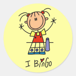 I Love Bingo Tshirts and Gifts Classic Round Sticker