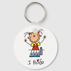 I Love Bingo Tshirts and Gifts Key Ring