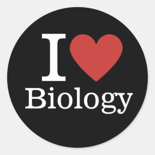 I ❤️ Love Biology for College Faculty/Student Classic Round Sticker