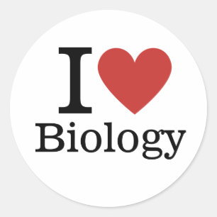 I ❤️ Love Biology for College Faculty/Student Classic Round Sticker