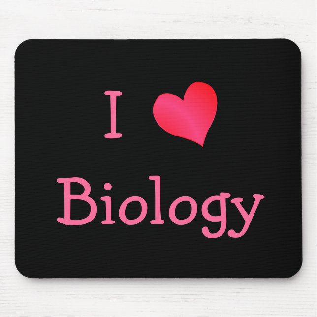 I Love Biology Mouse Pad (Front)
