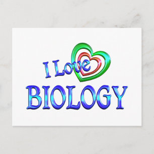 I Love Biology Postcard