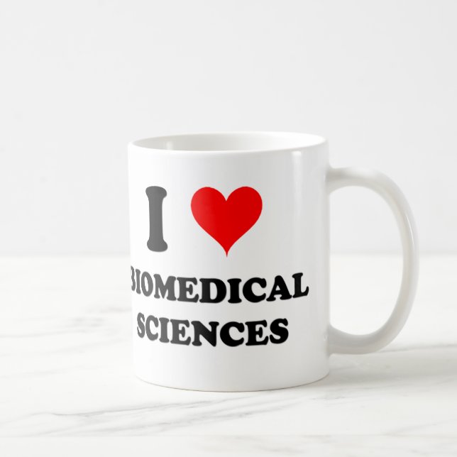 I Love Biomedical Sciences Coffee Mug (Right)