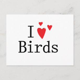 I Love Birds Postcard