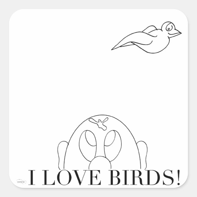 I love birds sticker (Front)