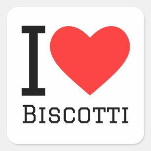 I love biscotti square sticker