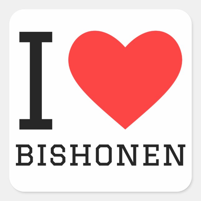 I love bishonen square sticker (Front)