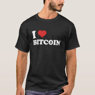 I Love Bitcoin (BTC Statement & Heart Graphic) T-Shirt
